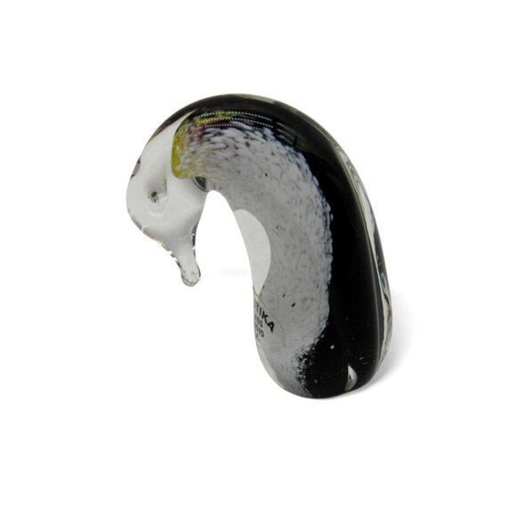 HOKITIKA GLASS Studio Penguin Figurine Paperweight New Zealand 2.5" - Picture 5 of 9